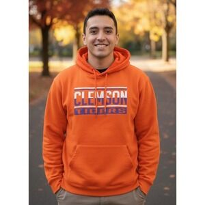 Colosseum Clemson Tigers Hoodie Men's Size XL NCAA Orange Purple Pullover Active
